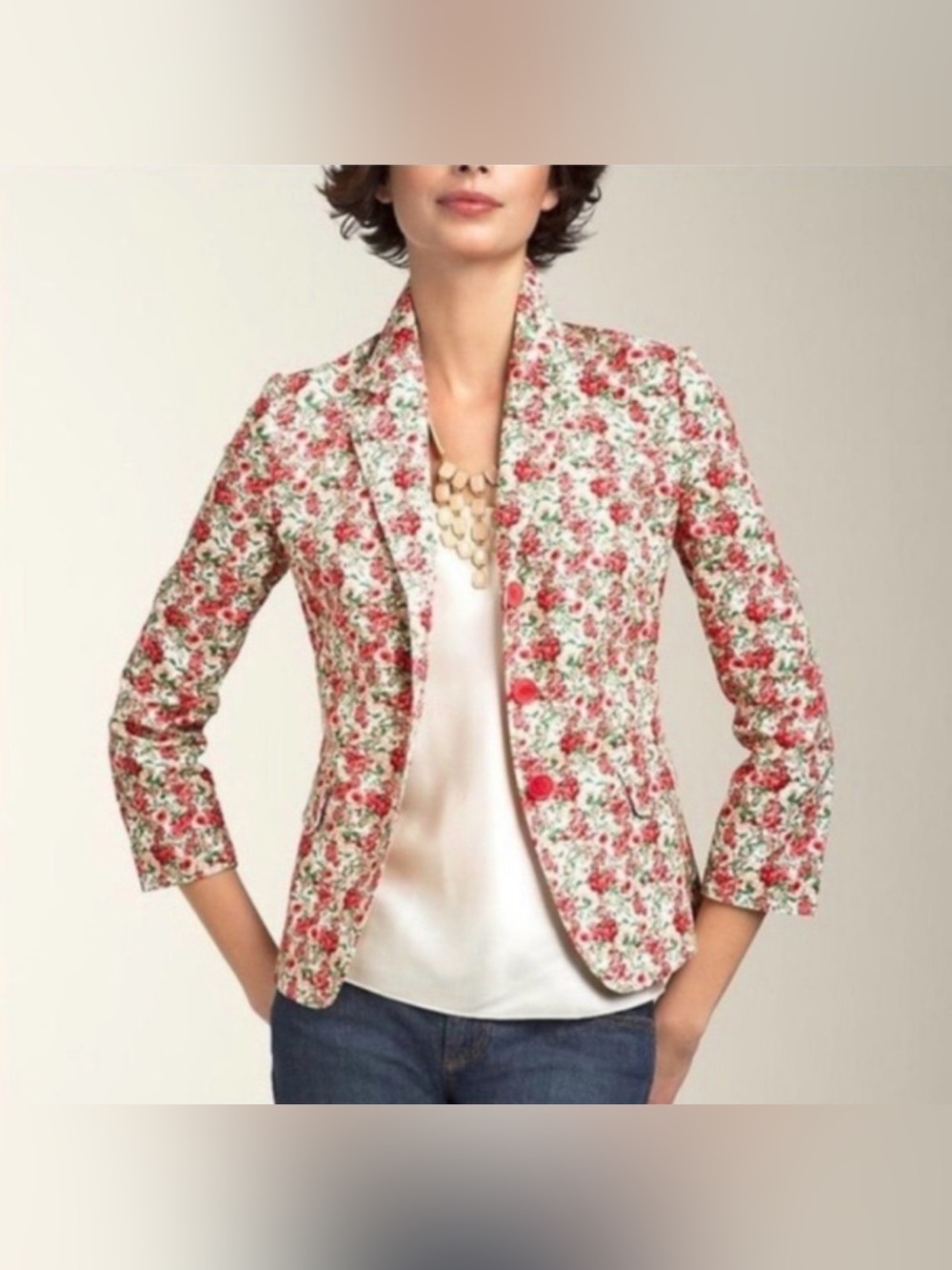 Talbots Floral Blazer